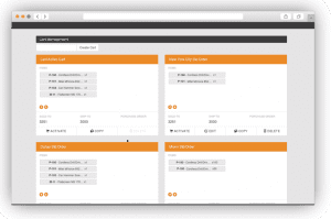 This example shows a customer with four saved carts, organized by geography. Now, this customer can easily activate a standard order for their Dallas store, using a saved cart.