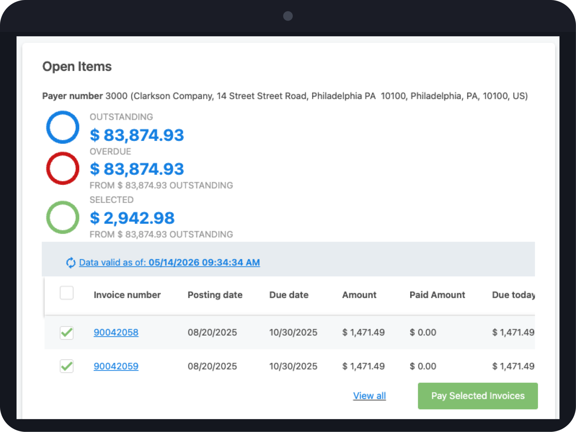 Invoice Payment Feature